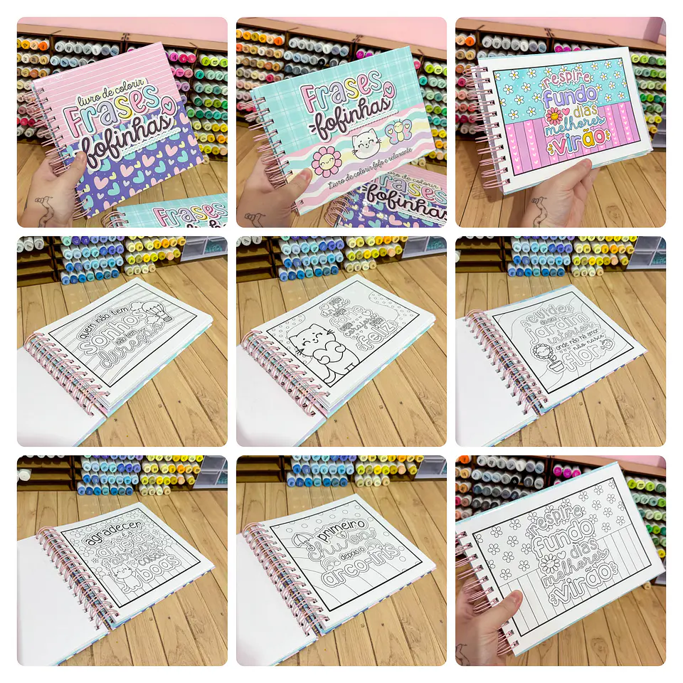 Kit Digital Livro de Colorir Frases Fofinhas em Pdf  2