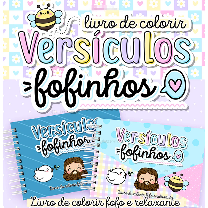 Kit Digital Livro de Colorir Versiculos Fofinhos em Pdf 1