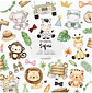 Kit Digital Safari 4 em 1 Aquarelado Png - Miniatura 2