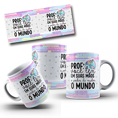 5 Artes para Caneca Dia dos Professores Arquivo em Jpg