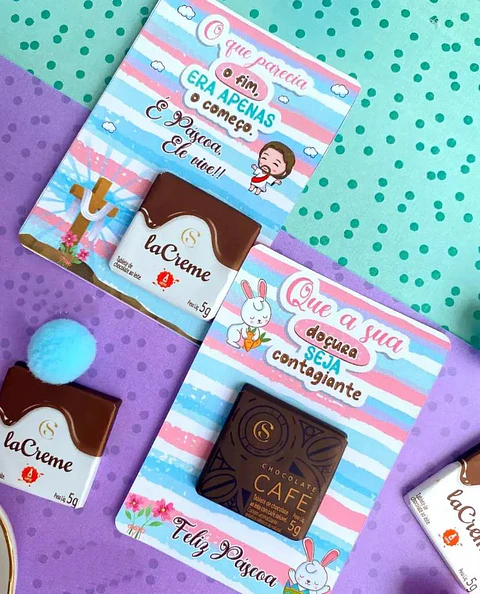Card Chocolate tablet Cacau Show Arquivo de Corte em PNG e PDF para Baixar
