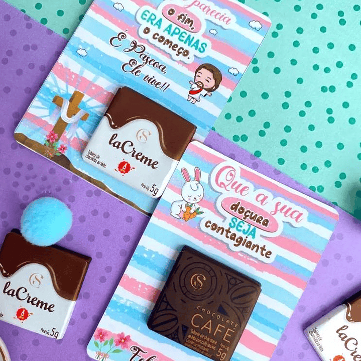 Card Chocolate tablet Cacau Show Arquivo de Corte em PNG e PDF para Baixar 1