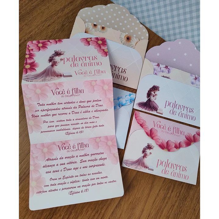 Cards Envelope Palavras de Animo Motivacionais  Arquivo de Corte em PNG e PDF para Baixar 1