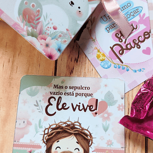 Tags Bombom Cristã Páscoa Arquivo de Corte em PNG e PDF para Baixar