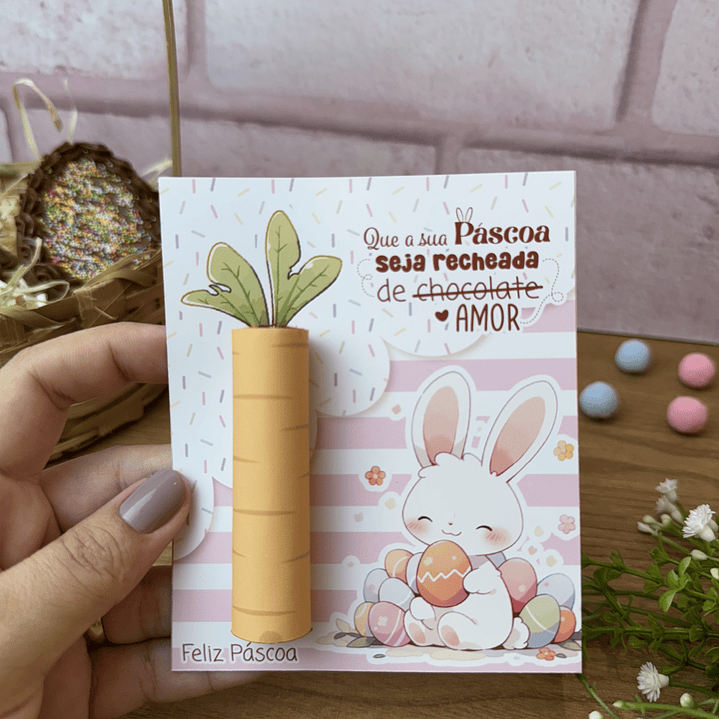 Card para batom Páscoa Cristã Arquivo de Corte em PNG e PDF para Baixar 2