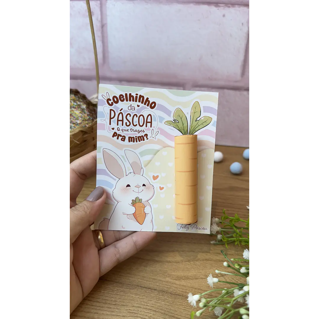 Card para batom Páscoa Cristã Arquivo de Corte em PNG e PDF para Baixar 4