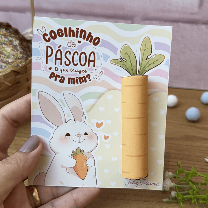 Card para batom Páscoa Cristã Arquivo de Corte em PNG e PDF para Baixar 4