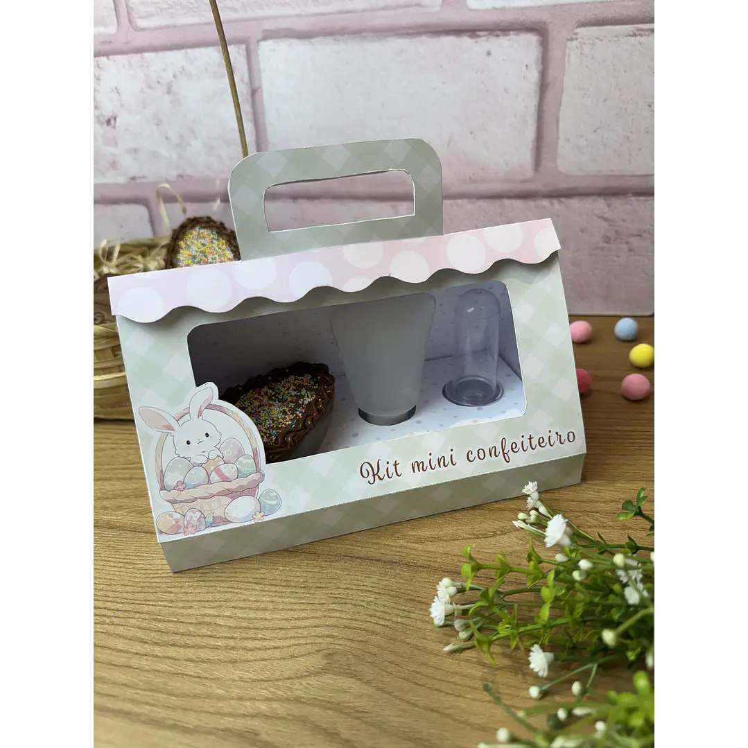 Maleta Triangulo mini confeiteiro Páscoa Cristã Arquivo de Corte em PNG e PDF para Baixar 1