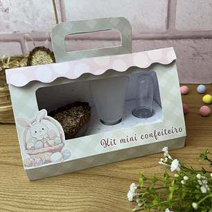 Maleta Triangulo mini confeiteiro Páscoa Cristã Arquivo de Corte em PNG e PDF para Baixar