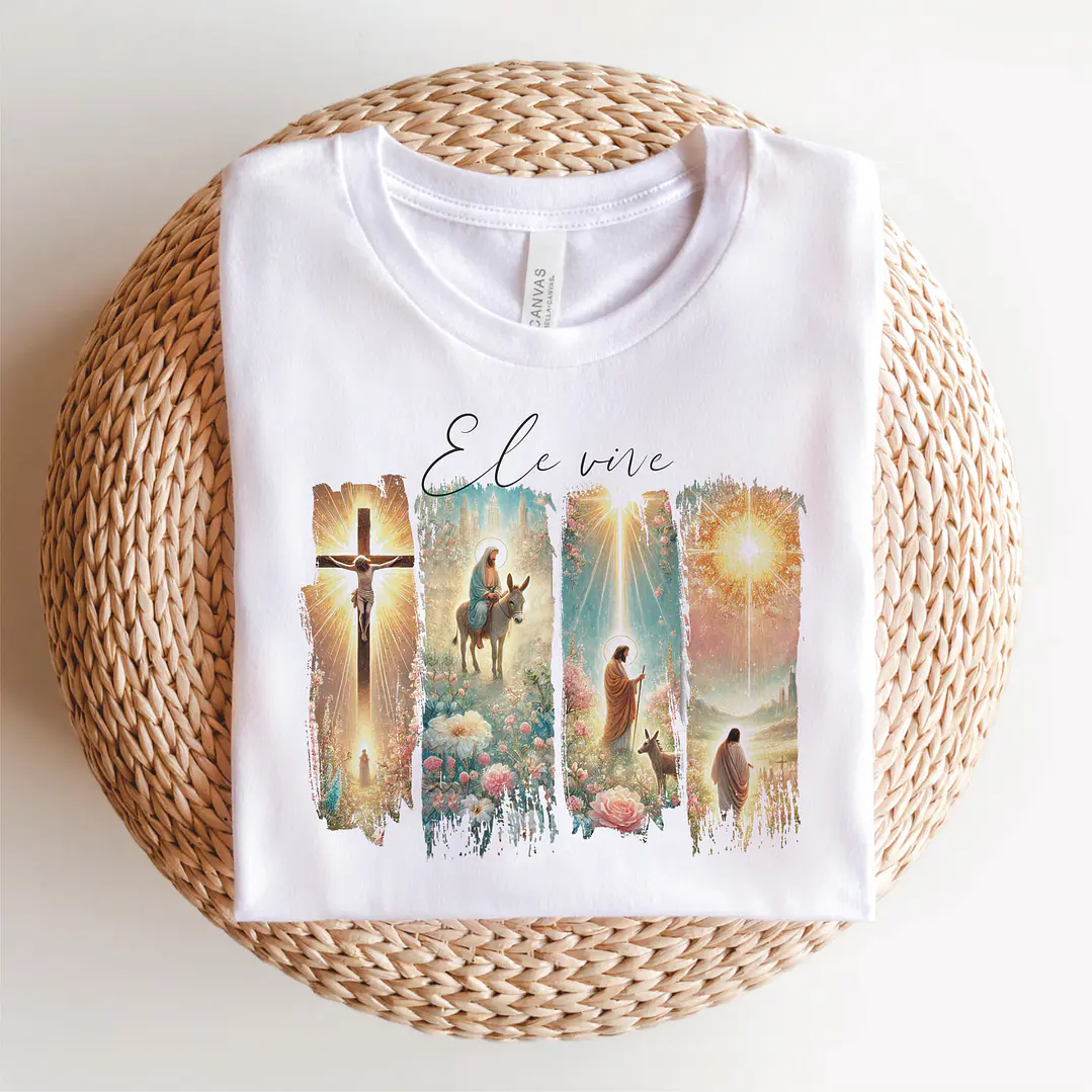 7 Artes para Camisa Jesus Ressucitou Arquivo Editável 5