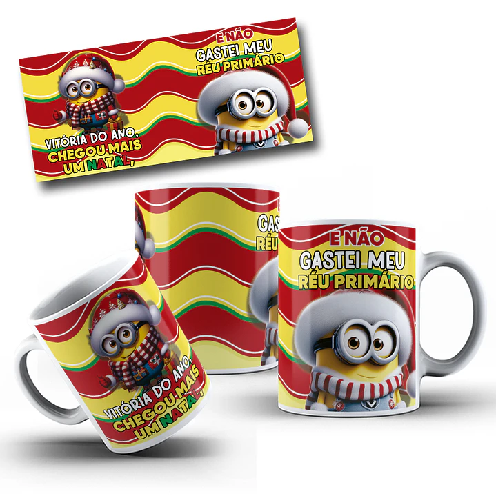 7 Artes para Caneca Natal Minions Arquivo em Jpg 3