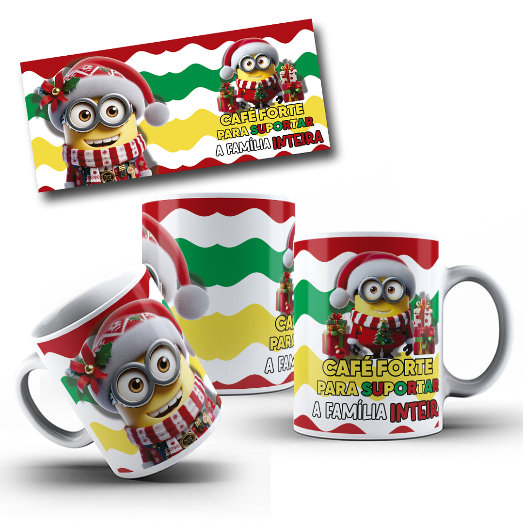 7 Artes para Caneca Natal Minions Arquivo em Jpg 4