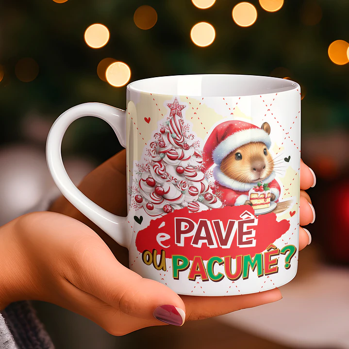 8 Artes para Caneca Natal Capivara Arquivo Editável 6