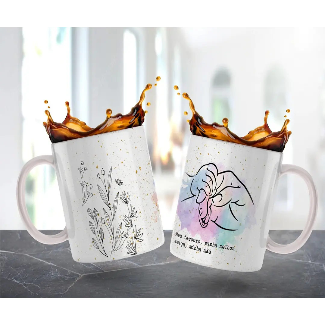 10 Artes para Caneca Dia das Mãe Minimalista em Jpg  2