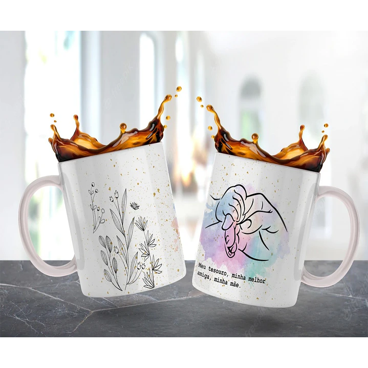 10 Artes para Caneca Dia das Mãe Minimalista em Jpg  2