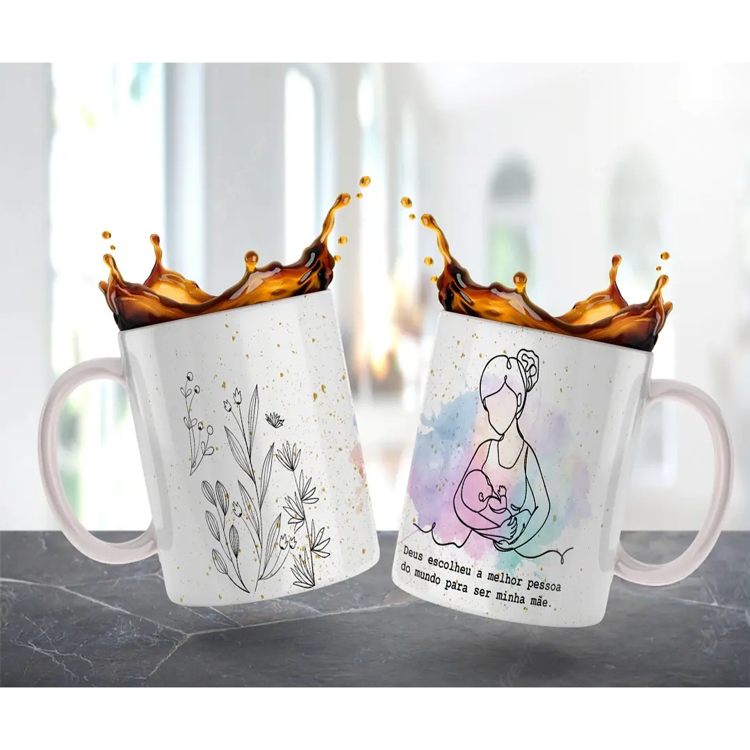 10 Artes para Caneca Dia das Mãe Minimalista em Jpg  3