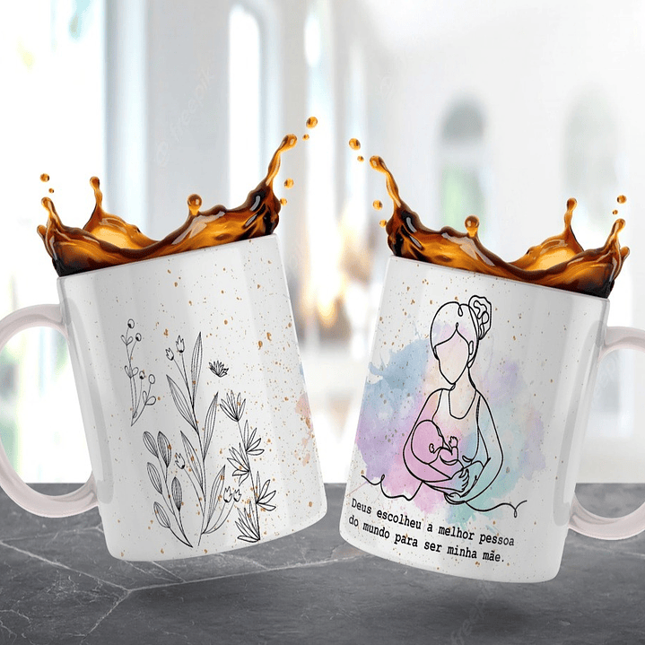 10 Artes para Caneca Dia das Mãe Minimalista em Jpg  3