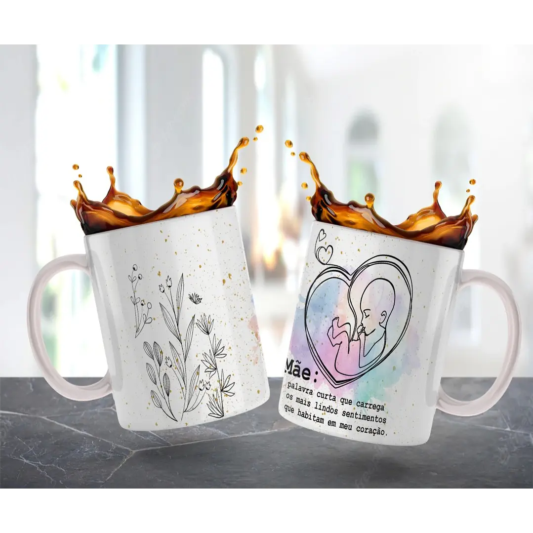 10 Artes para Caneca Dia das Mãe Minimalista em Jpg  4
