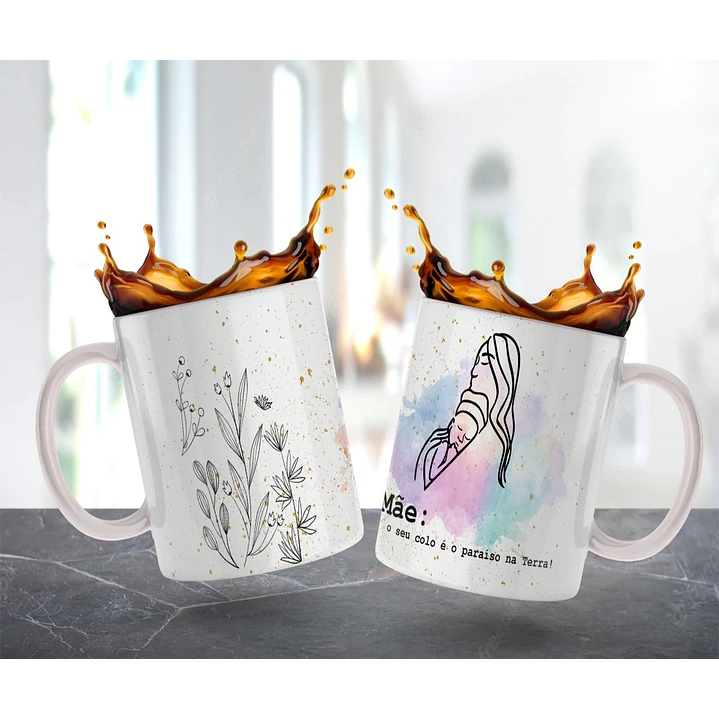 10 Artes para Caneca Dia das Mãe Minimalista em Jpg  9