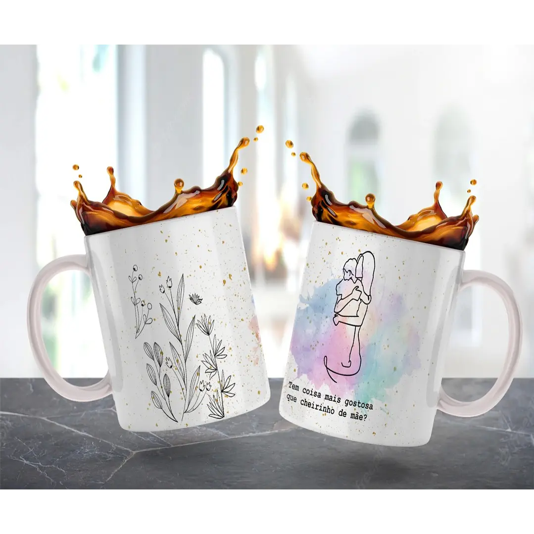 10 Artes para Caneca Dia das Mãe Minimalista em Jpg  10