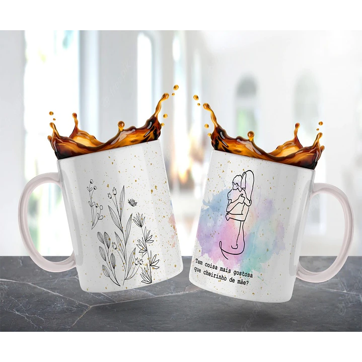 10 Artes para Caneca Dia das Mãe Minimalista em Jpg  10