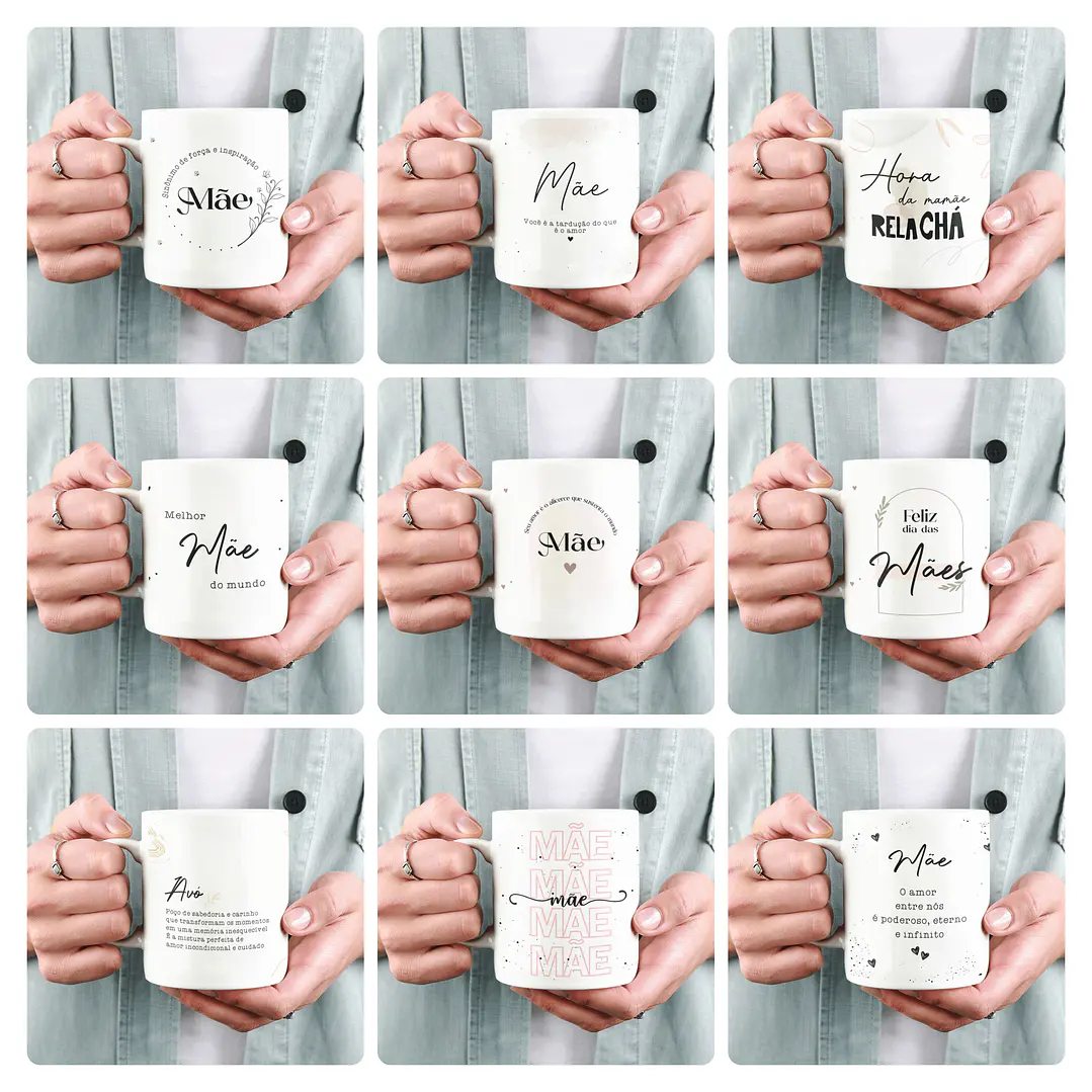 15 Artes para Caneca Dia das Mães Arquivo em Jpg  1