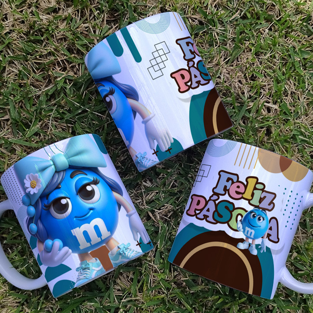 9 Artes para Canecas MMs Páscoa 3D Arquivo em Jpg 9