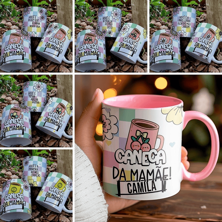 10 Artes para Caneca da Mãmãe Dia das Mães Arquivo Editável 2
