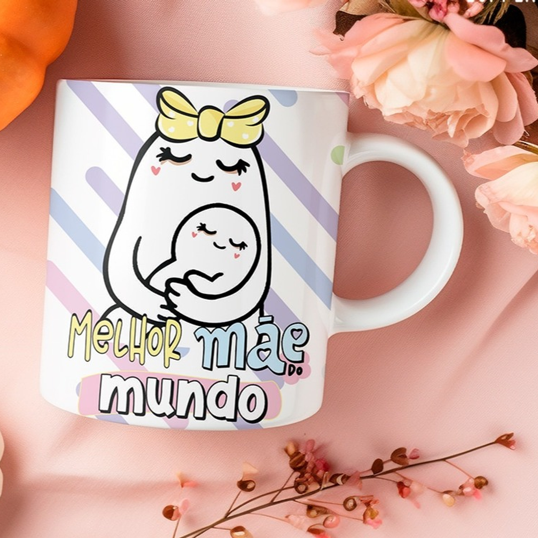 11 Artes para Caneca Dia das Mães Flork Super Mãe Arquivo Editável  3
