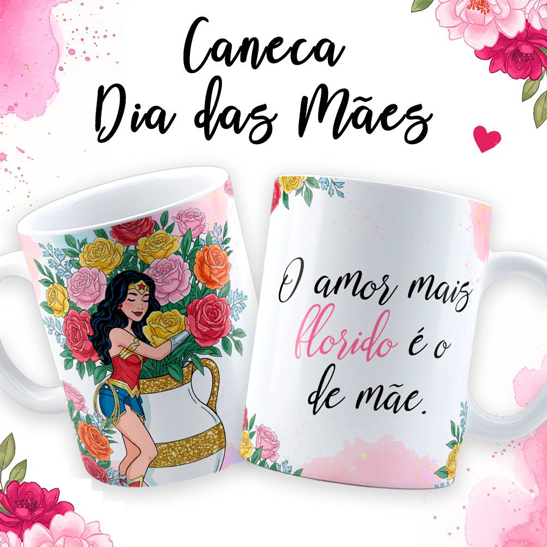 18 Artes para Caneca Dia das Mãe Maravilha em Jpg  6