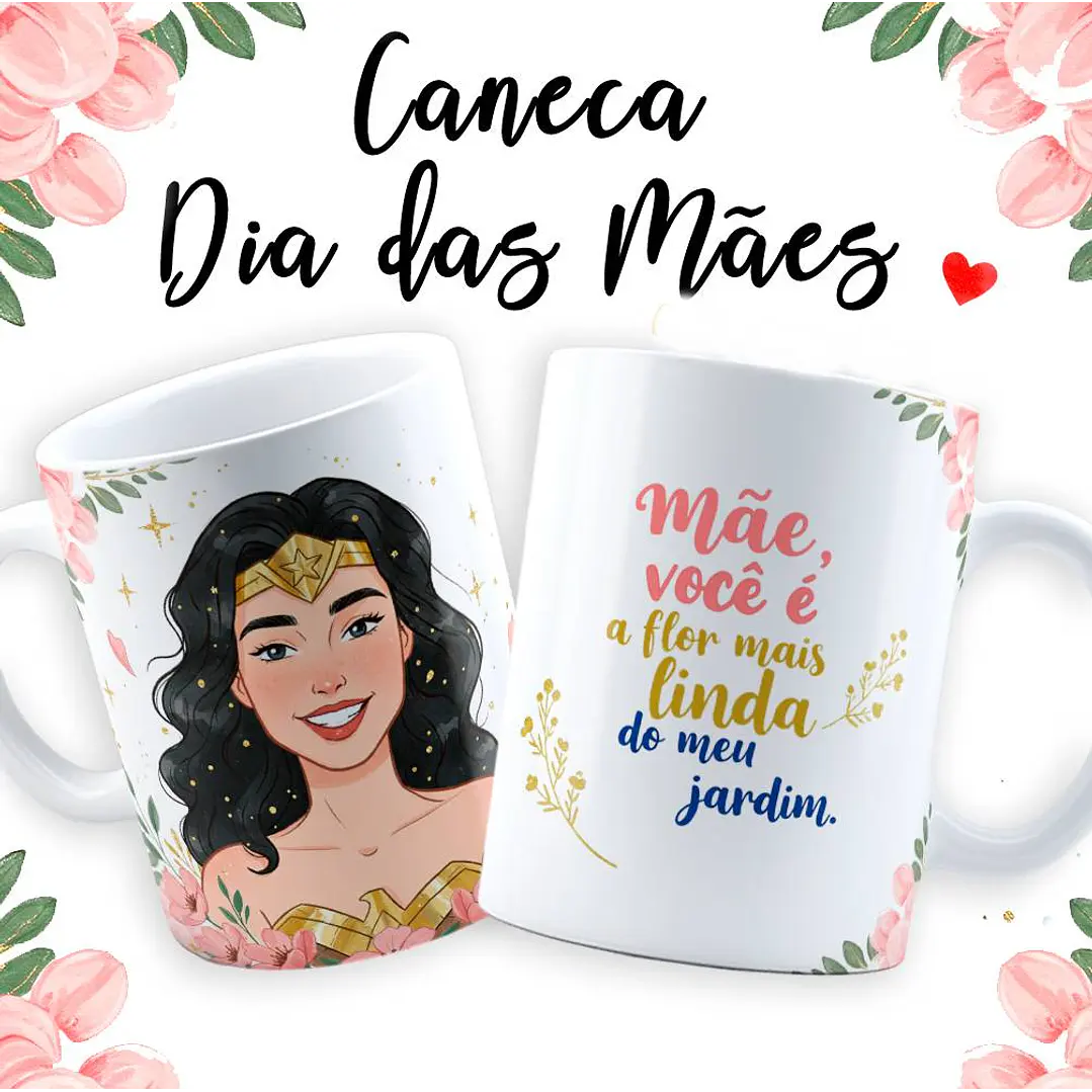 18 Artes para Caneca Dia das Mãe Maravilha em Jpg  10