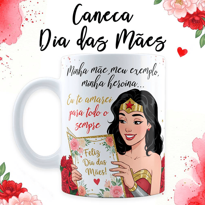 18 Artes para Caneca Dia das Mãe Maravilha em Jpg  18
