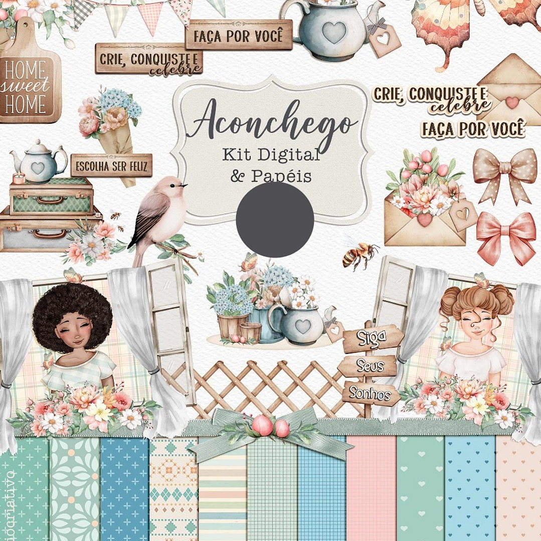 Kit Digital Aconchego Arquivo em Png 1