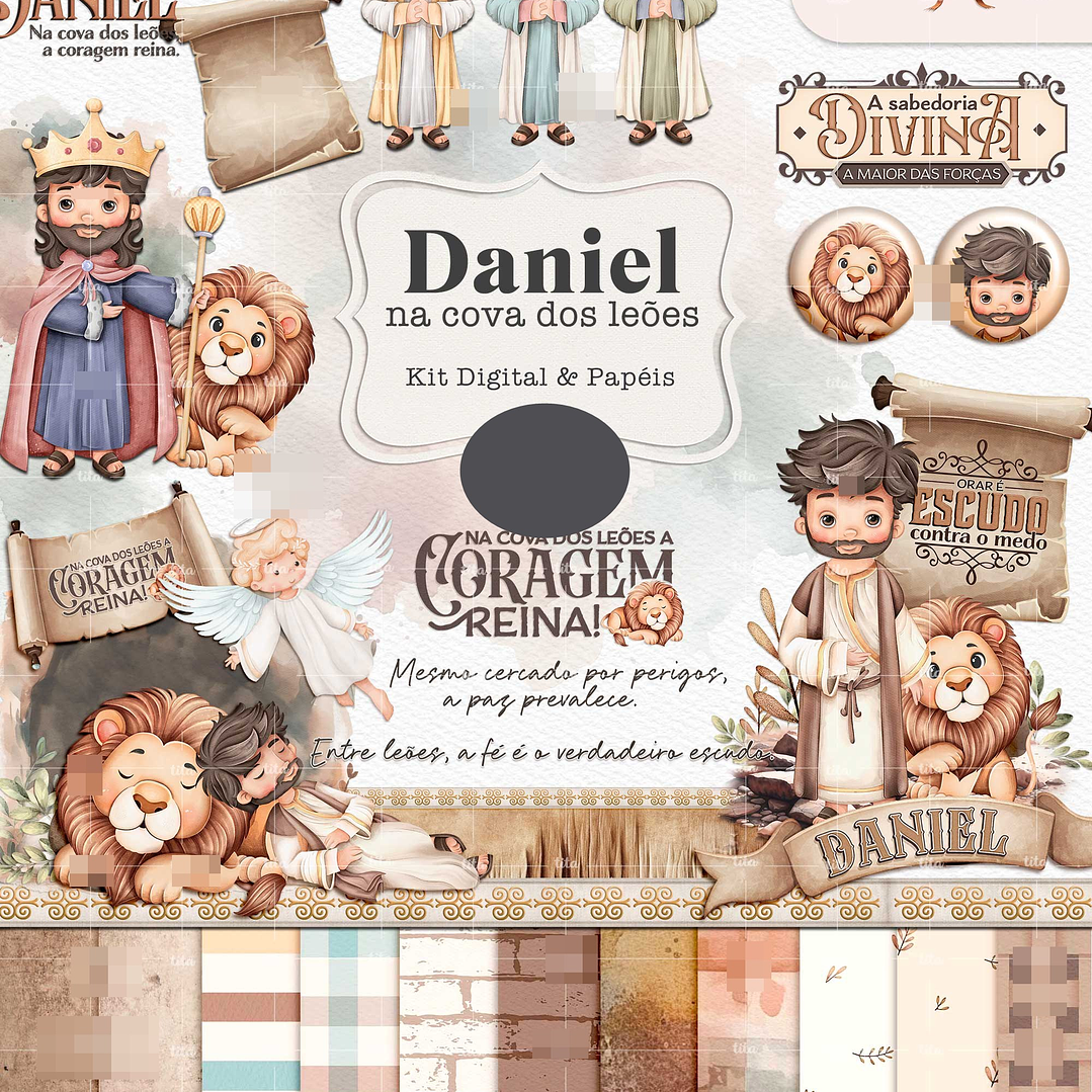 Kit Digital Combo História da Bíblia (Daniel + Jonas + Moisés) Arquivo em Png 2