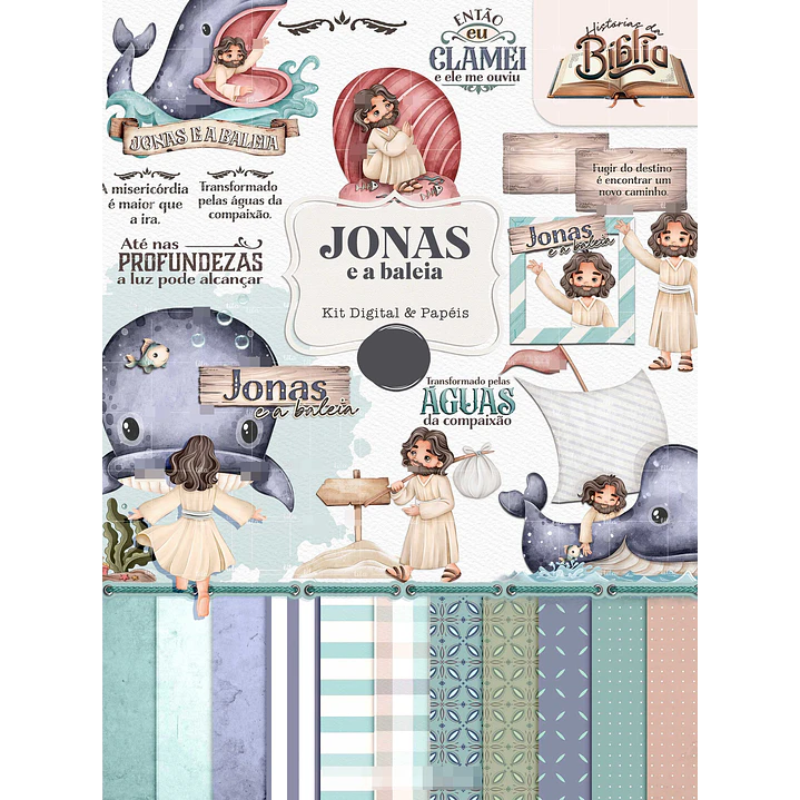 Kit Digital Combo História da Bíblia (Daniel + Jonas + Moisés) Arquivo em Png 3