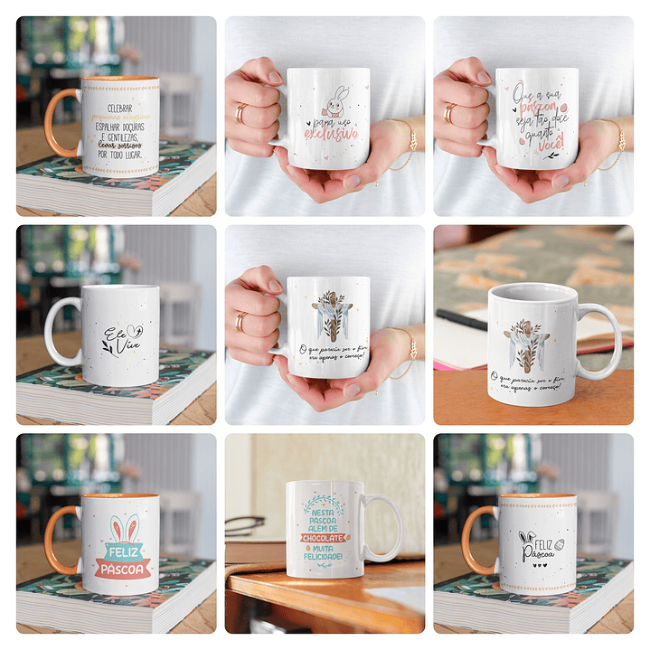 15 Artes para Caneca Páscoa Arquivo em Jpg 1