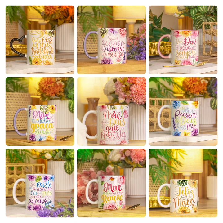 21 Artes para Caneca Dia das Mães coleção Mãe é Benção Arquivo em Jpg   2