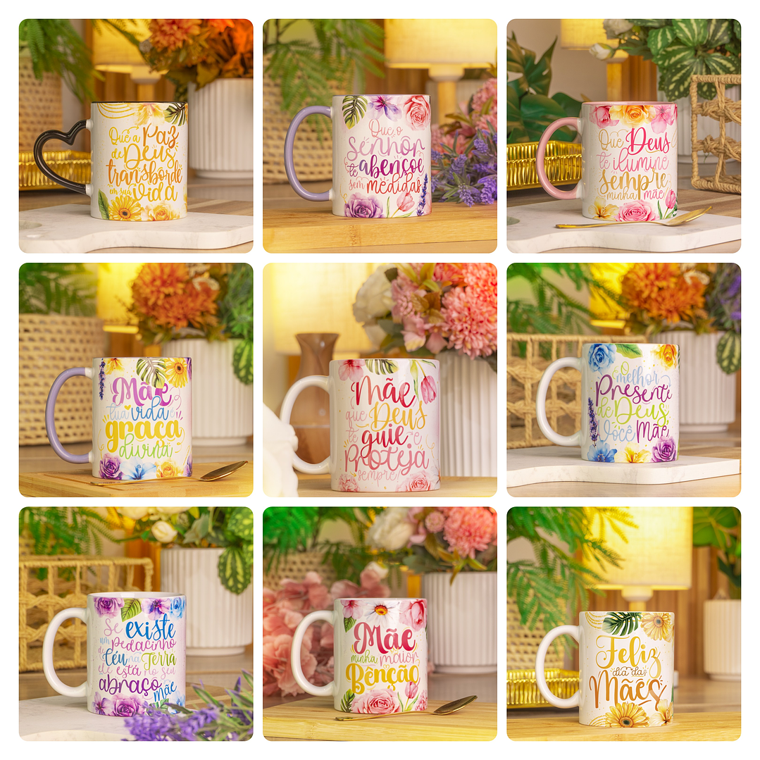 21 Artes para Caneca Dia das Mães coleção Mãe é Benção Arquivo em Jpg   2