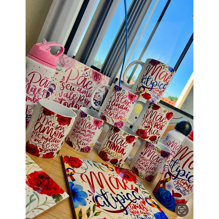 18 Artes para Caneca Dia das Mães Floral Arquivo em Jpg 5