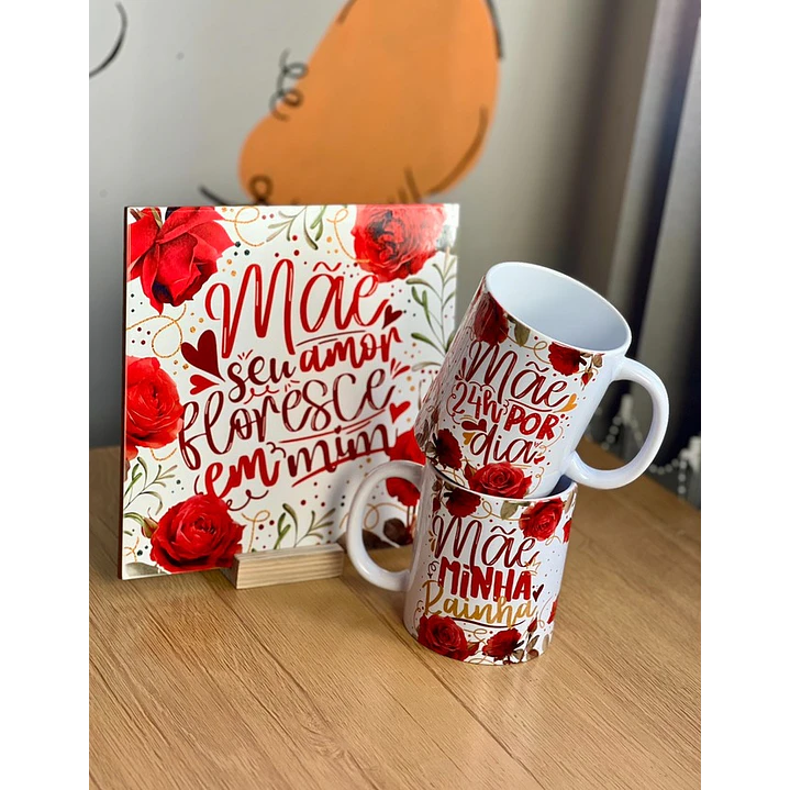 18 Artes para Caneca Dia das Mães Floral Arquivo em Jpg 6