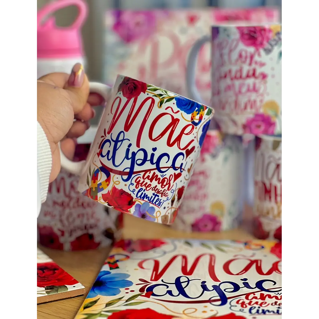 18 Artes para Caneca Dia das Mães Floral Arquivo em Jpg 1