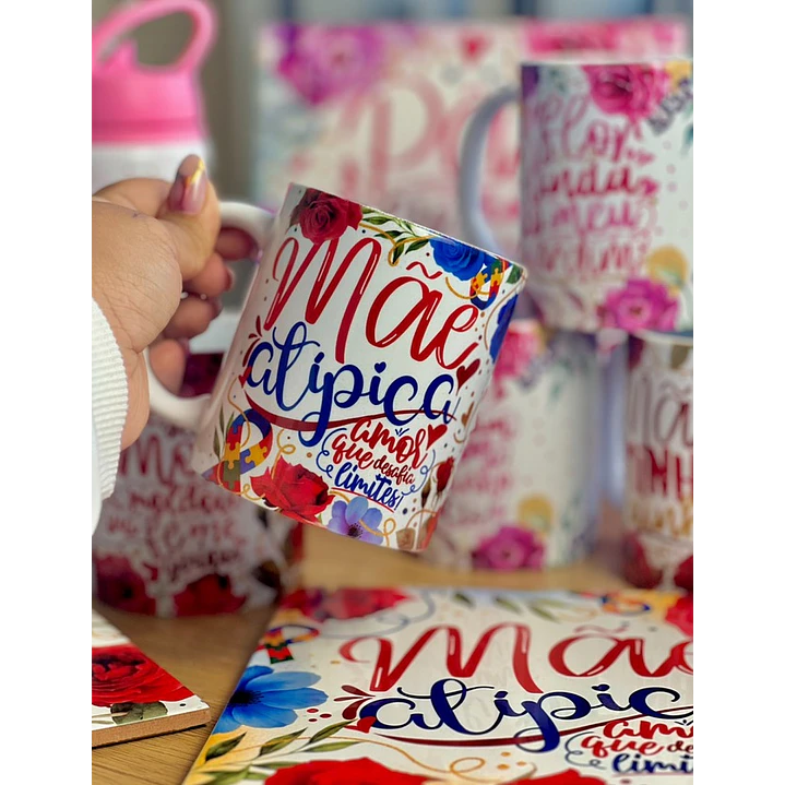 18 Artes para Caneca Dia das Mães Floral Arquivo em Jpg 1
