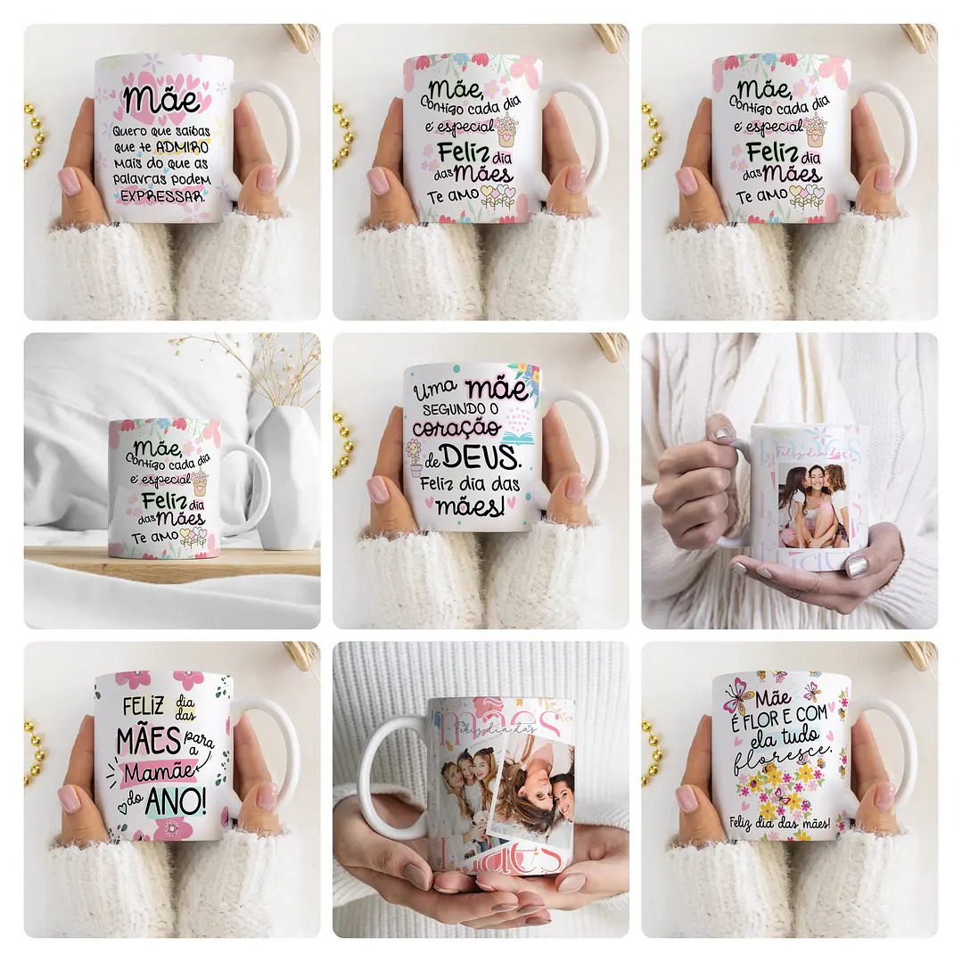 32 Artes para Caneca Dia das Mães Arquivo Editável 2