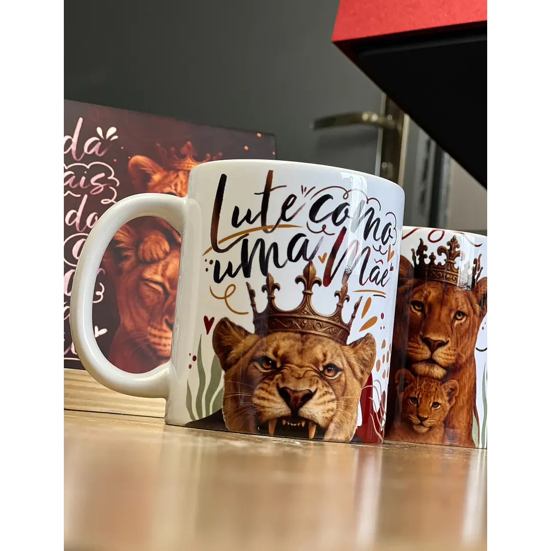 20 Artes para Caneca Dia das Mães Mãe Leoa Arquivo em Jpg  3