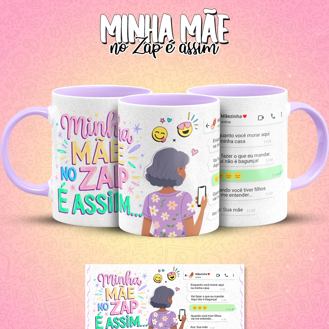 10 Artes para Caneca Mãe no Zap Arquivo em Jpg  1