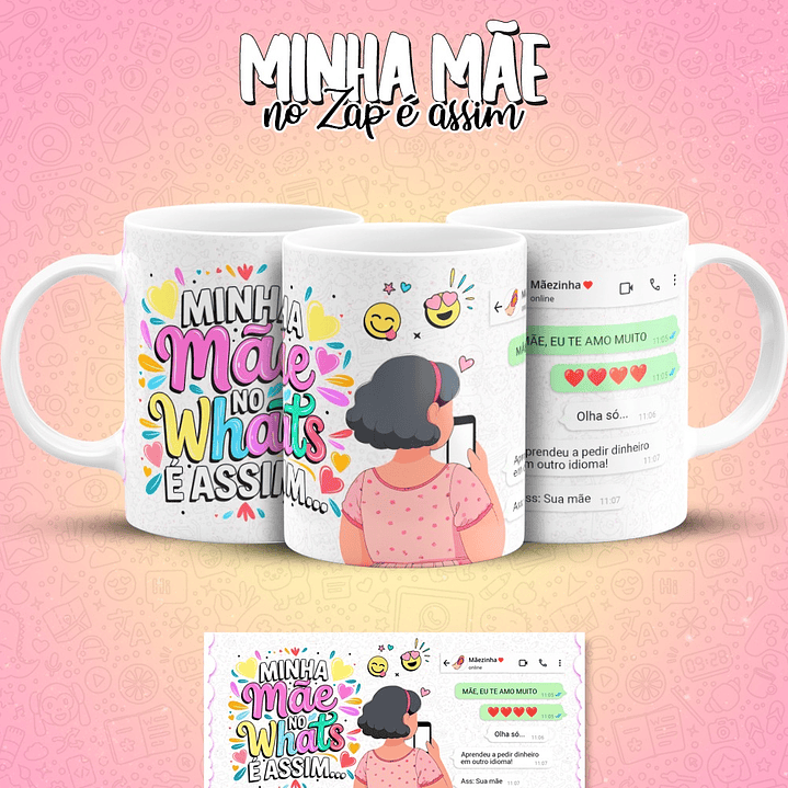 10 Artes para Caneca Mãe no Zap Arquivo em Jpg  2