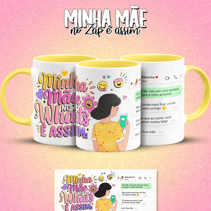 10 Artes para Caneca Mãe no Zap Arquivo em Jpg  9