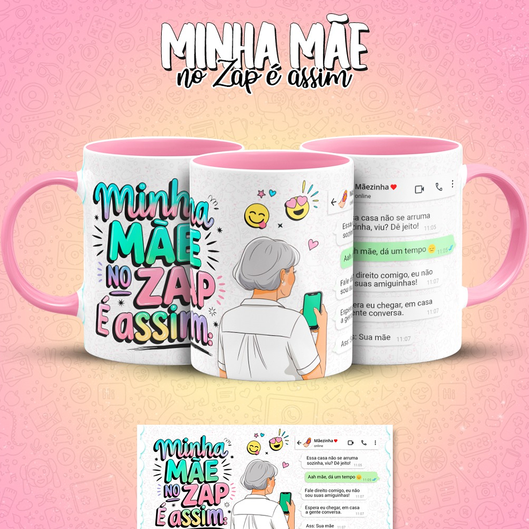 10 Artes para Caneca Mãe no Zap Arquivo em Jpg  10