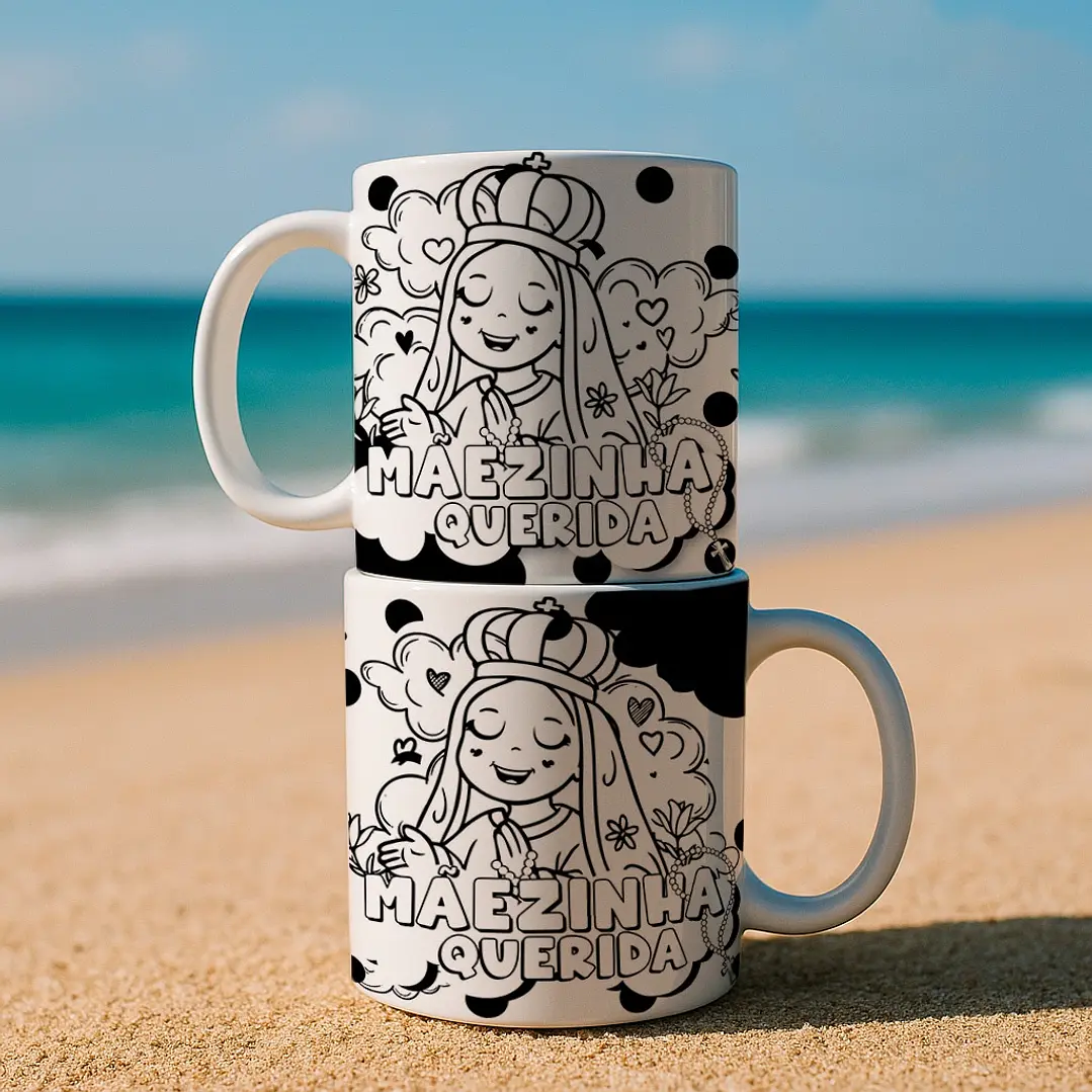 10 Artes para Caneca Nossa Senhora Aparecida Arquivo Editável  2