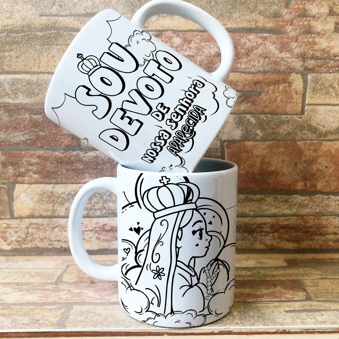 10 Artes para Caneca Nossa Senhora Aparecida Arquivo Editável  4